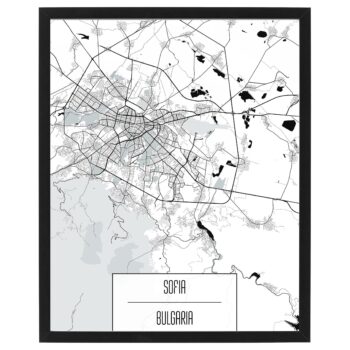 карта софия с рамка 40х50см